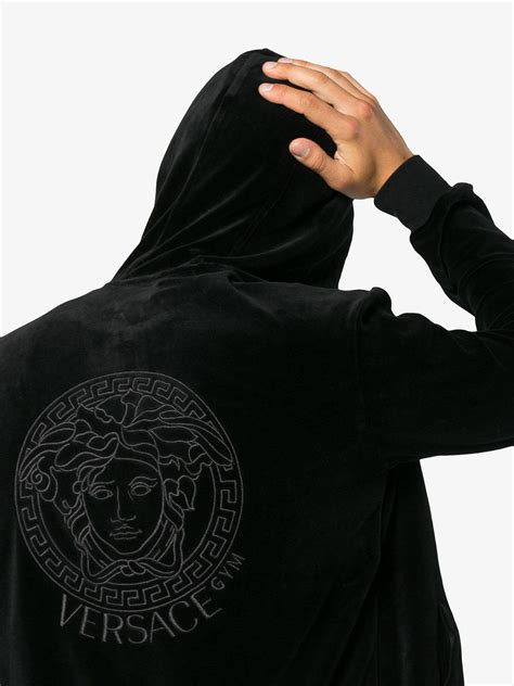 versace jeans hoodie men's|versace patch embroidery hoodie.